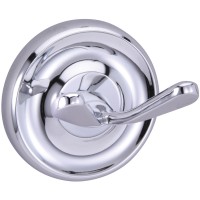 Double Robe Hook — Polished Chrome