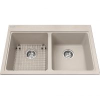 Top-mount Double Bowl Granite Sink - Champagne | Product Code: PMR-KGDL2031-8CH