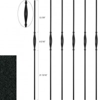 Steel Tube Round Series - Single Basket - Wrinkled Black | PMR-102-1RD-40