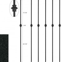 Steel Tube Square Series - Single Collar - Wrinkled Black | Product Code: PMR-TL130-1-40