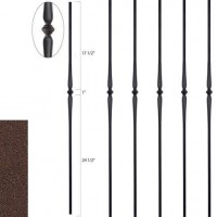 Steel Tube - Round Series - Single Collar - Burnt Penny | Product Code: PMR-TL261-1RD-60