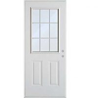 Steel Door with Half Glass & Grilles | Product Code: PMR-RG12