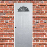 Steel Door with Half Round Window | Product Code: PMR-RG32