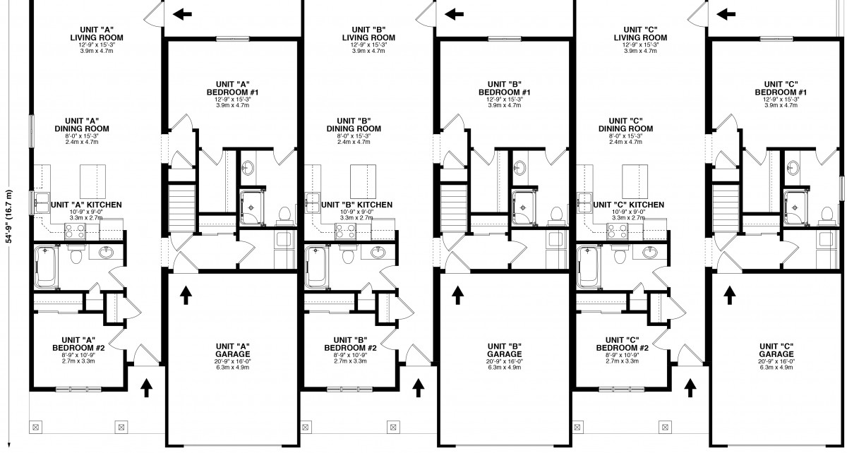 Market Triplex - Floorplan
